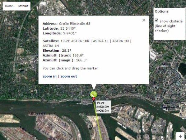 Satellitenschussel Ausrichten Google Maps