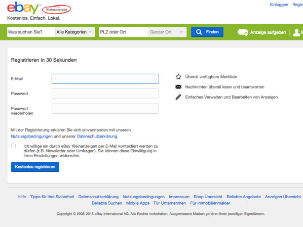 Ebay Kleinanzeigen Anmelden Kostenlos Ebay Kleinanzeigen Anmelden Kostenlos