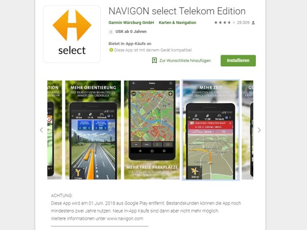 Navigon Select Telekom App Wird Nun Doch Eingestellt Netzwelt