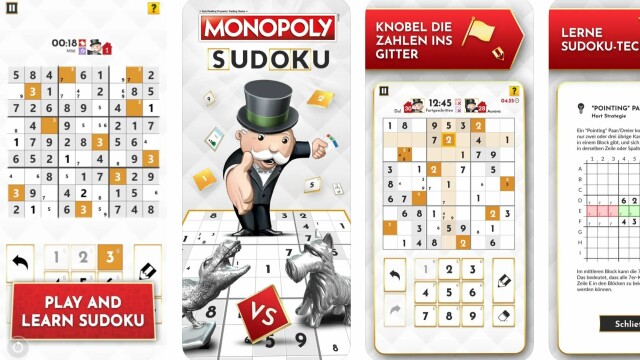 Monopoly Sudoku: Das Handyspiel gibt es heute geschenkt