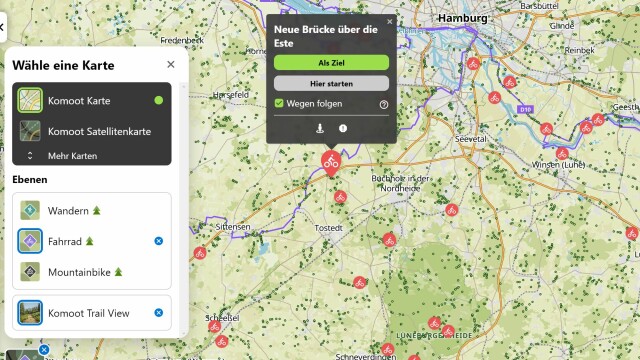 Komoot: So verwendet ihr sportspezifische Karten zum Radfahren, Wandern und Mountainbiken