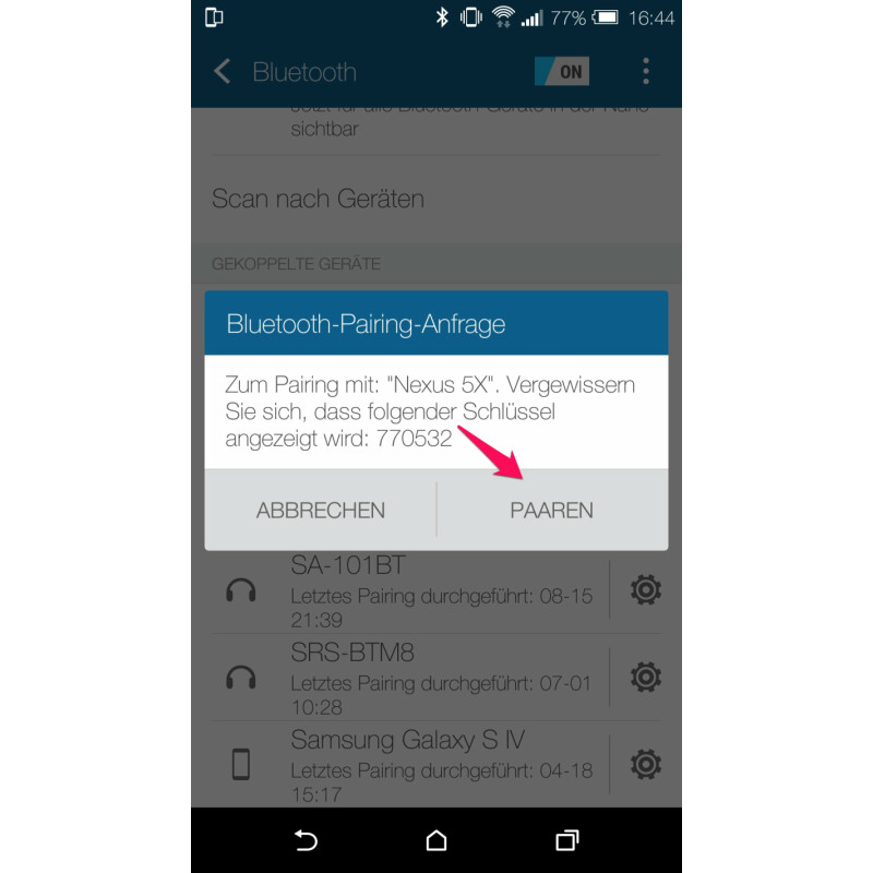 per bluetooth auf anderes handy zugreifen android