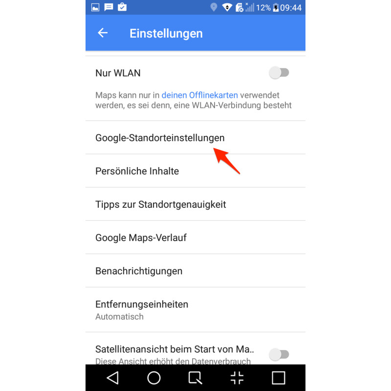 google handy orten verlauf