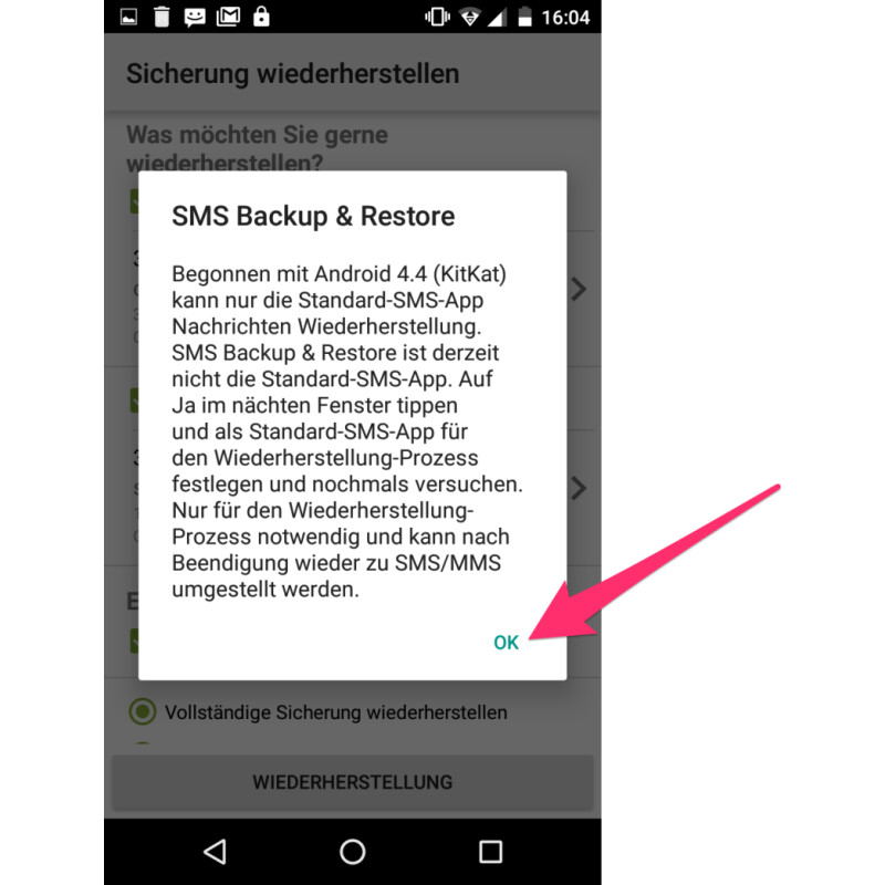 android 5.1 kann keine sms lesen