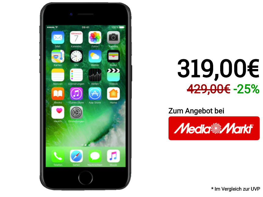 Wie Viel Kostet Ein Iphone 7 Media Markt iPhone 7 32 GB: Bei Media Markt und Otto zum Black Weekend für 319 Euro