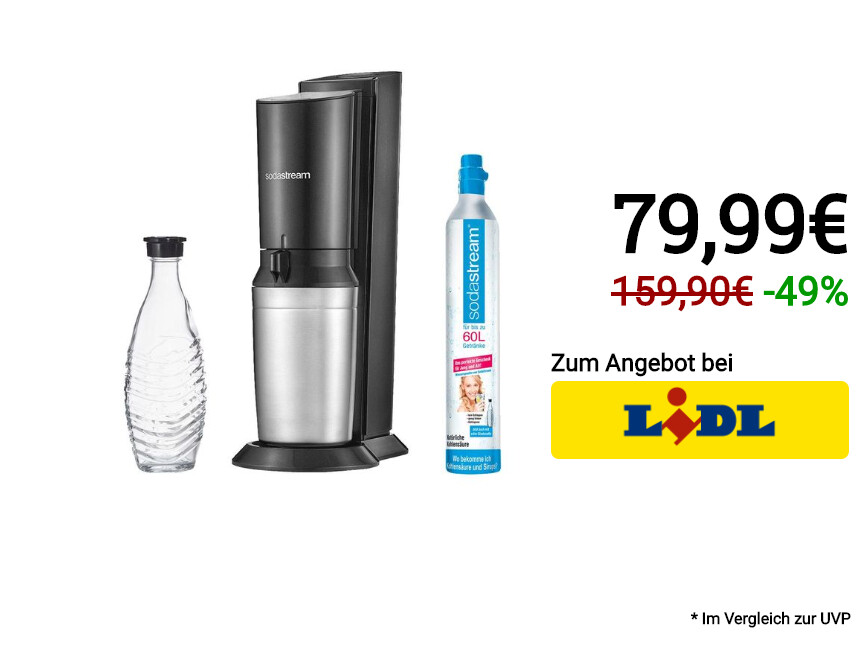 Sodastream Wassersprudler Bei Lidl Deal Days mit fast 50