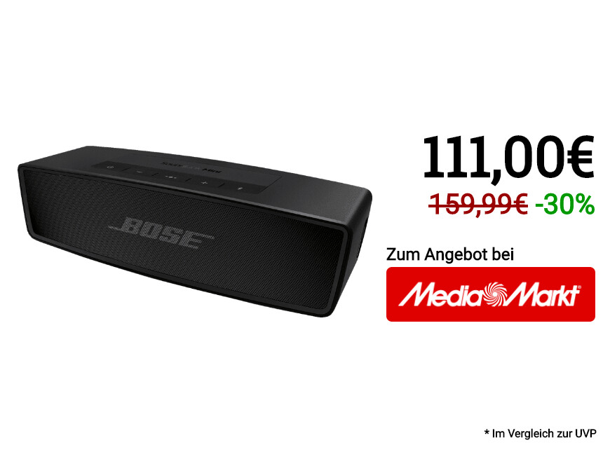 Media Markt Bose Soundlink Mini 2 Bose SoundLink Mini 2: Bluetooth-Speaker bei Media Markt im Angebot