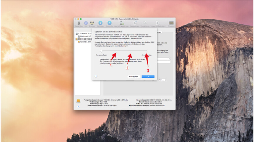 On the Mac you can securely erase your data without additional software.