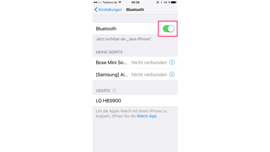 Bluetooth iOS 2