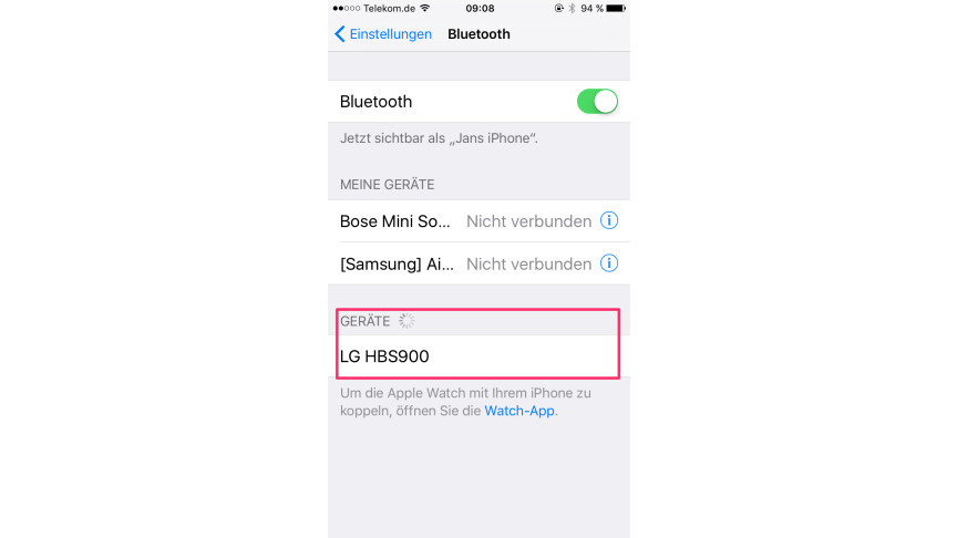 Bluetooth iOS 3