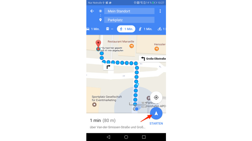 Google Maps - Stationnement