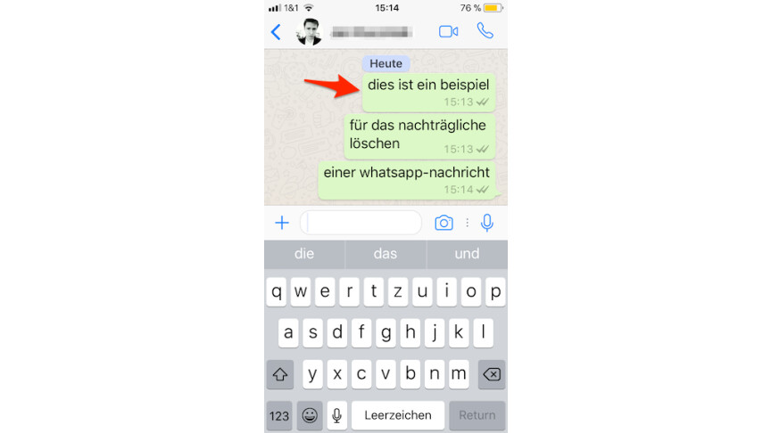 WhatsApp - eliminar mensajes (iOS) 1