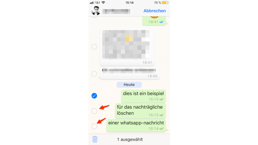 WhatsApp - eliminar mensajes (iOS) 4
