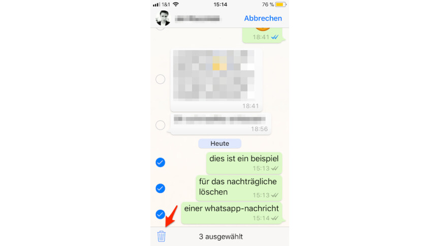 WhatsApp - eliminar mensajes (iOS) 5