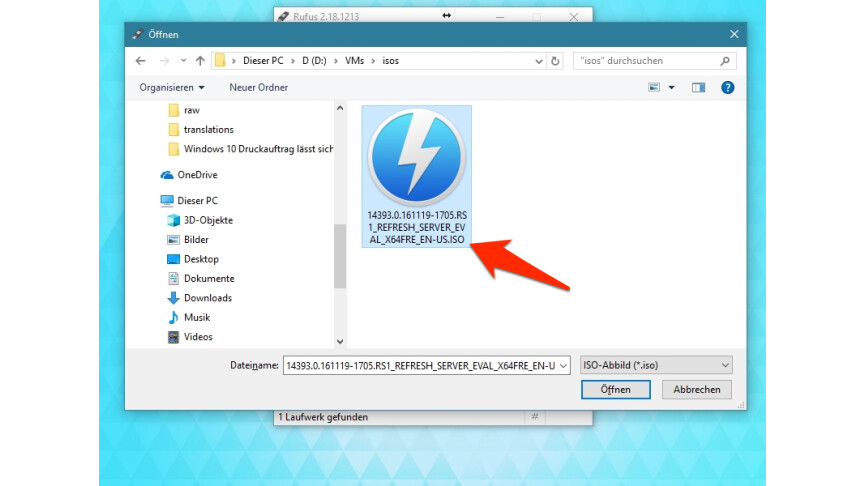 11 Rufus - ISO-Abbild auswählen