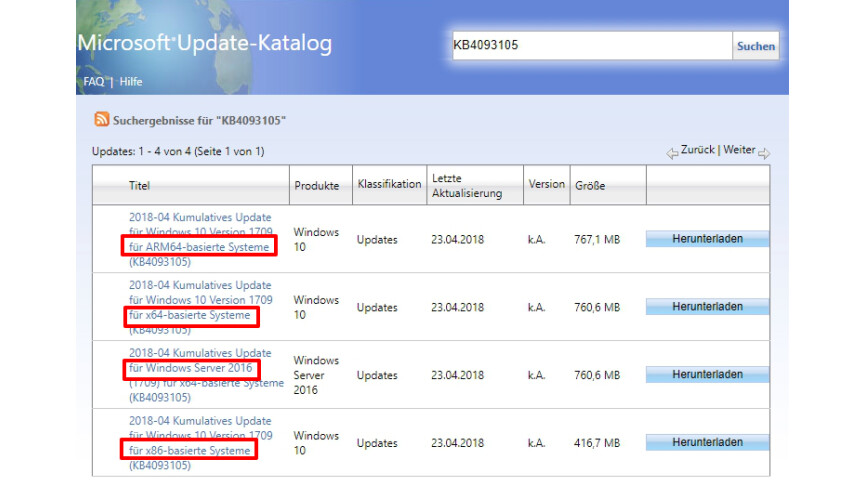 03 Microsoft Update-Katalog - Suchergebnis - Windows-Versionen