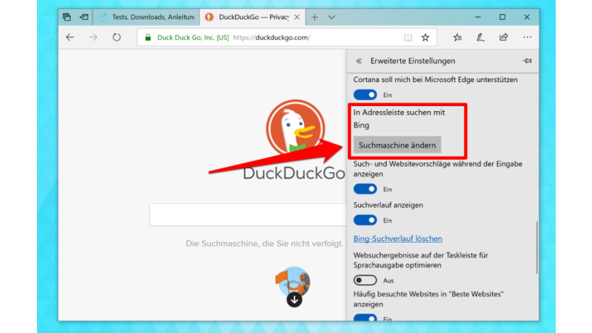 Windows 10: Standardsuchmaschine Im Edge-Browser ändern - So Geht´s ...