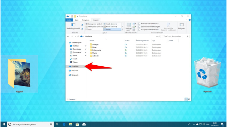 01 Windows 10 - File Explorer - OneDrive