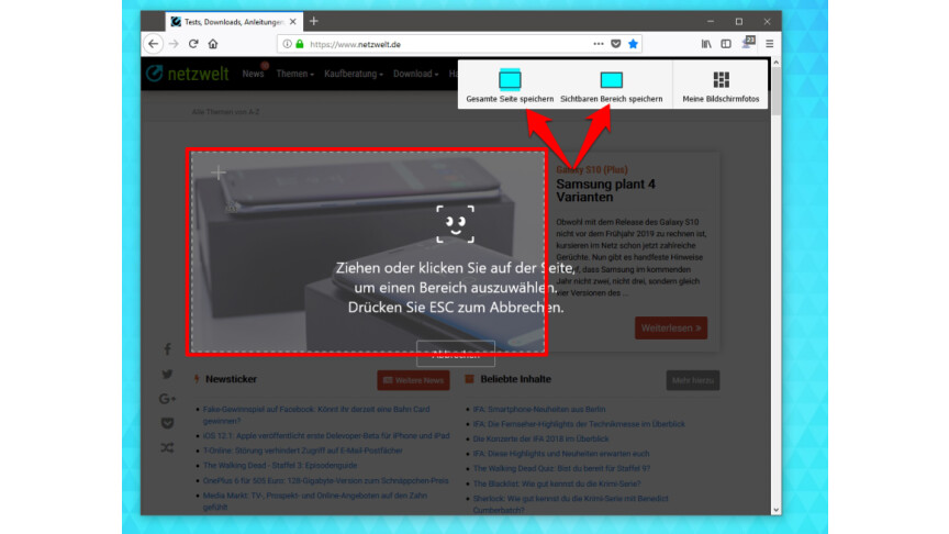 Mozilla Firefox: So erstellt ihr einen Screenshot | NETZWELT