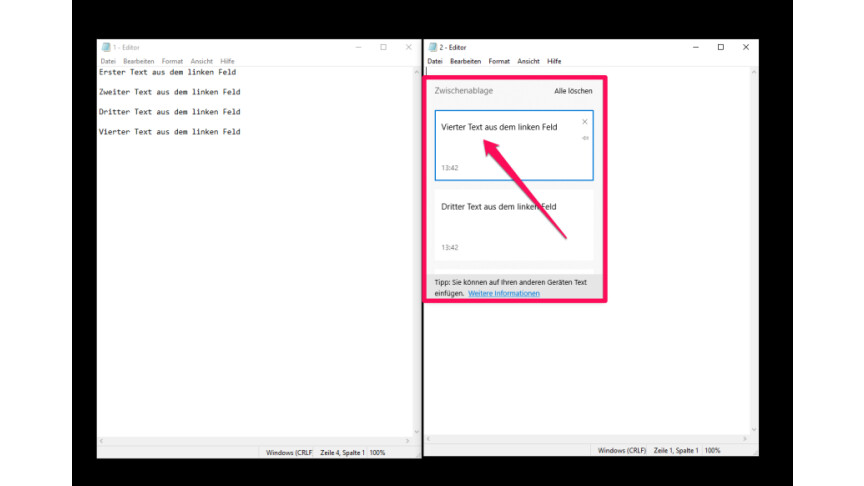 Windows 10: Texte und Bilder mit der Zwischenablage kopieren und einfügen | NETZWELT