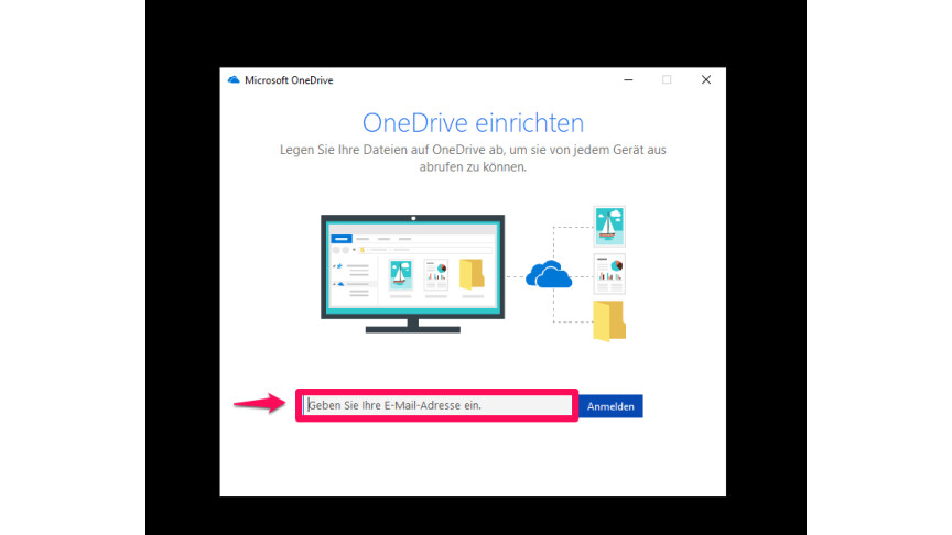 Welche E-Mail-Adresse für OneDrive?