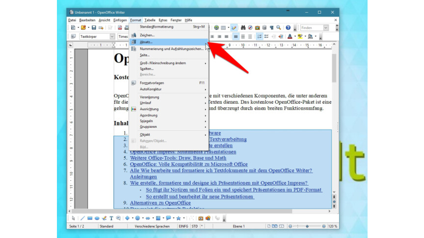 OpenOffice: So könnt ihr den Zeilenabstand ändern | NETZWELT