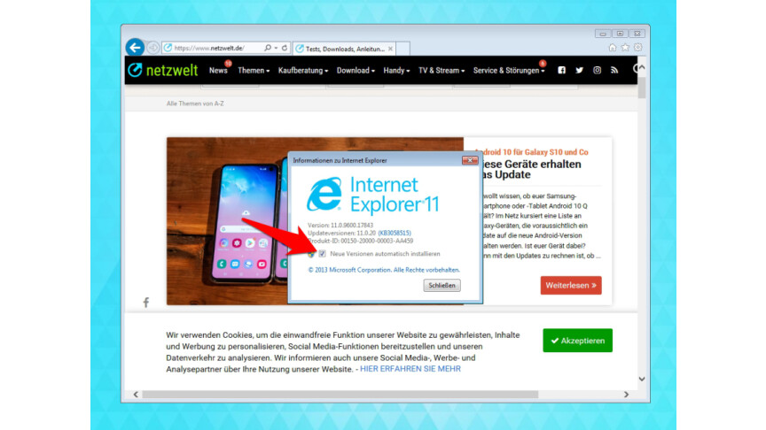 Windows 7 und Windows 10: Internet Explorer aktualisieren ...