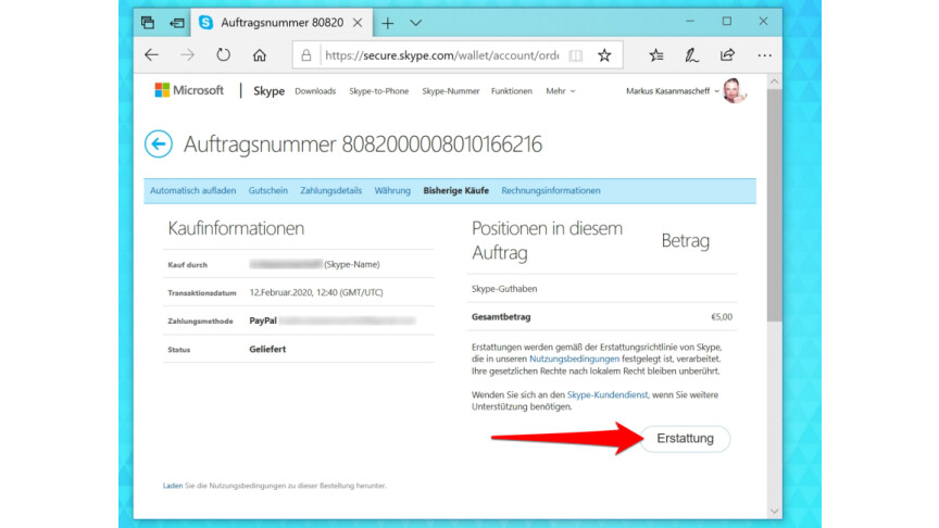 Skype: Guthaben auszahlen lassen - So geht´s | NETZWELT