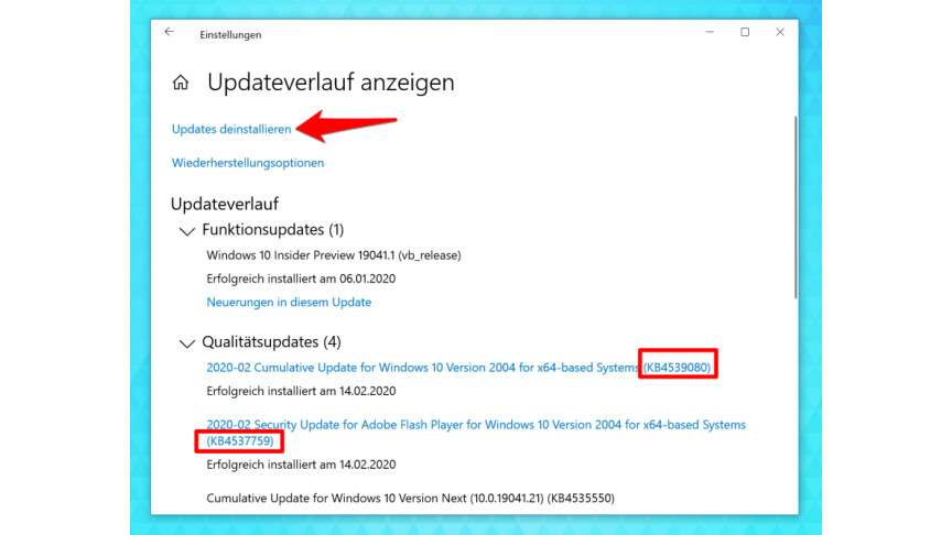 Windows 10 und Windows 11: Einzelne Updates und Patches deinstallieren - So geht's | NETZWELT