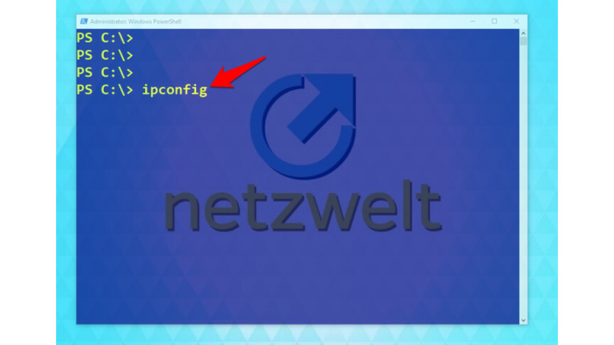 05.2 Windows 10 - Powershell - ipconfig ausführen