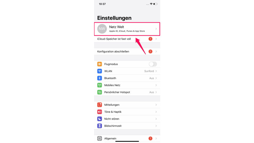 Apple iOS: Familienfreigabe einrichten  NETZWELT