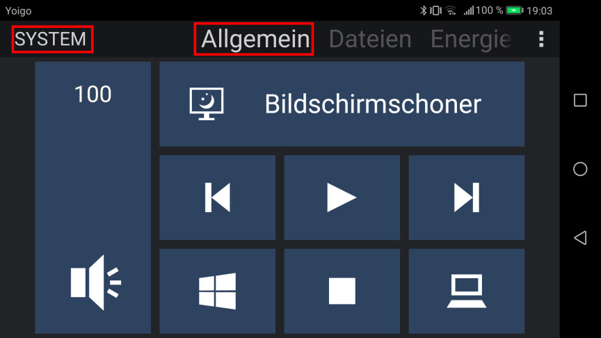 02.2 Android - TouchRemote - System - Allgemein