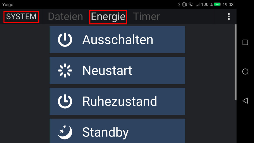 02.4 Android - TouchRemote - System - Energie