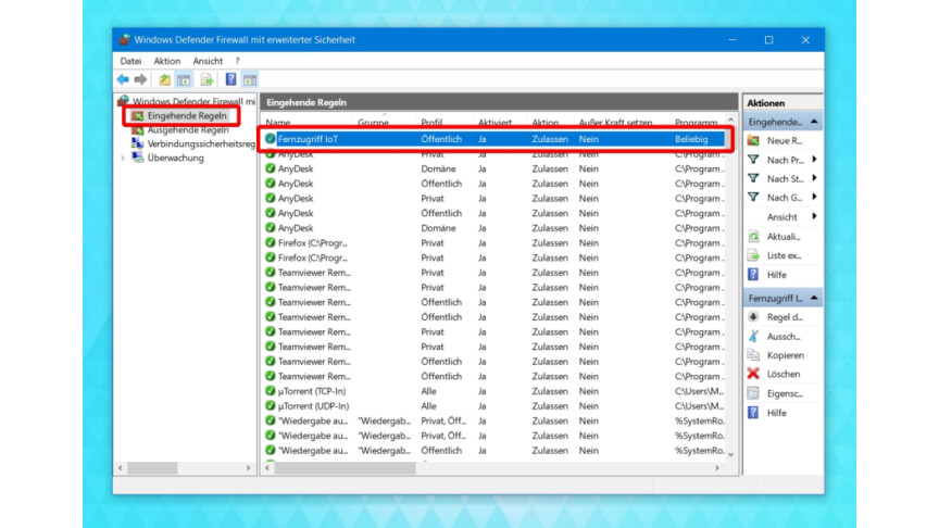 windows 10 firewall so öffnet und gebt ihr ports frei netzwelt