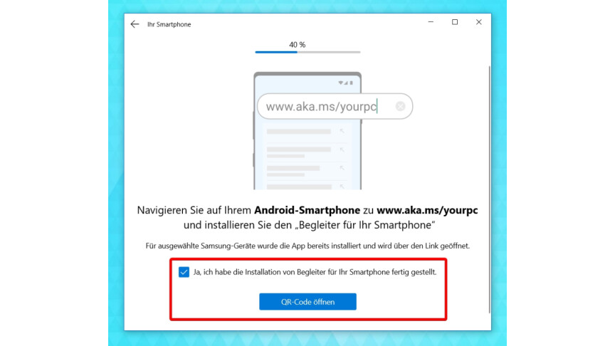 01.4 Windows 10-Your Smartphone-Open QR Code