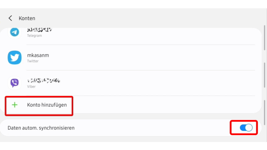 02.5 Android - Einstellungen - Konten und Sicherung - Konten