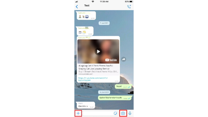02.1 WhatsApp - iOS - Tomar o seleccionar una foto
