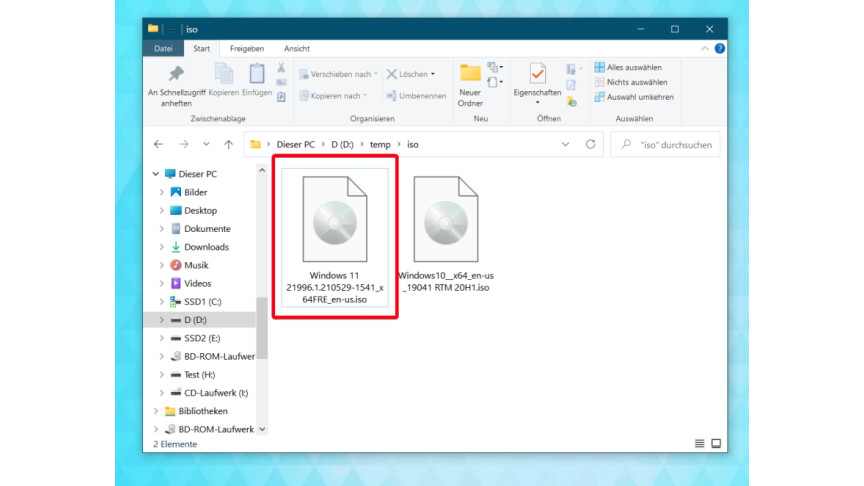 05 Windows 11 - Datei-Explorer - Windows 11-ISO mounten
