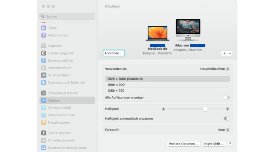 Elegantes Mac Bildschirm Teilen Bilder