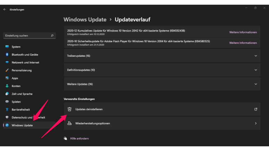 Windows 10 und Windows 11: Einzelne Updates und Patches deinstallieren ...