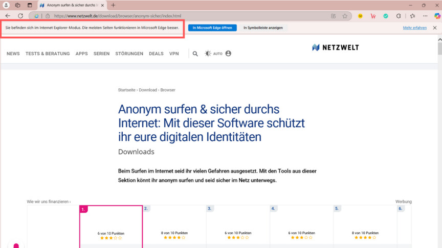 Internet Explorer öffnet Von Selbst Seite About Blank www.netzwelt.de