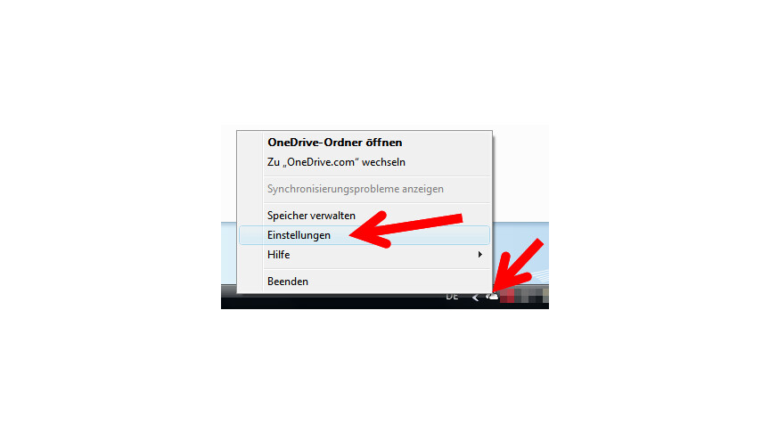 Access settings through the system tray icon.