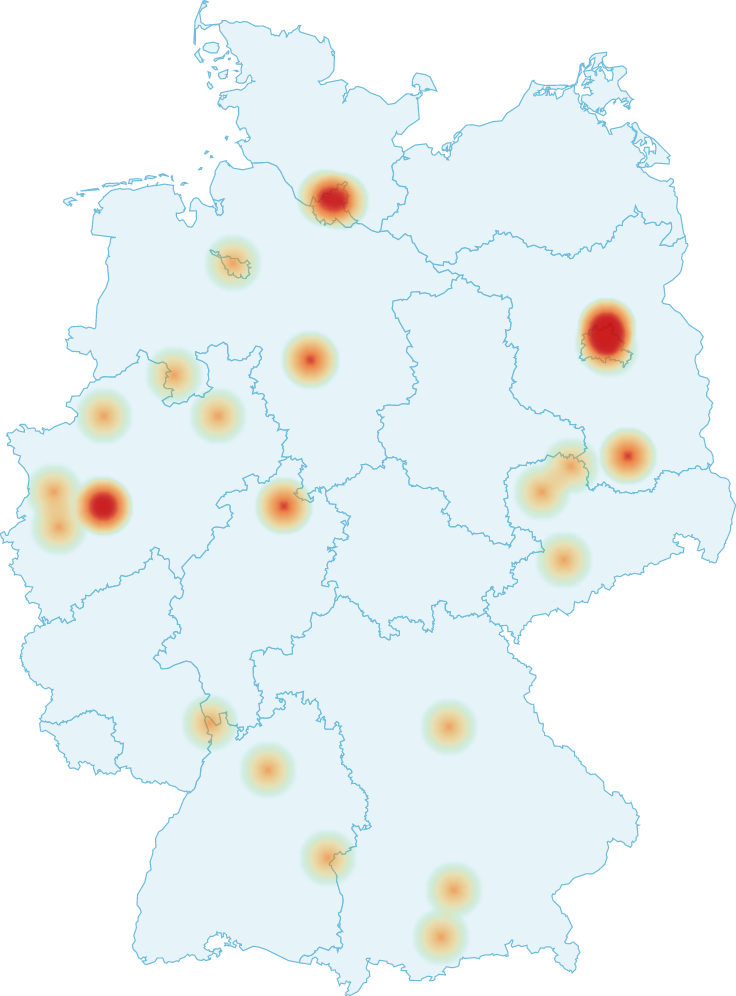 Mapa de fallas de Web.de