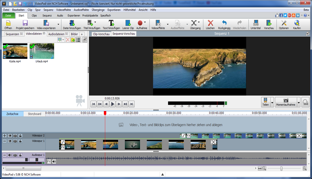 nch videopad video editor for linux