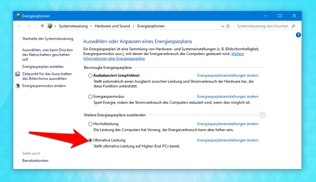 Windows 10 Ultimate Performance Mode freischalten so geht