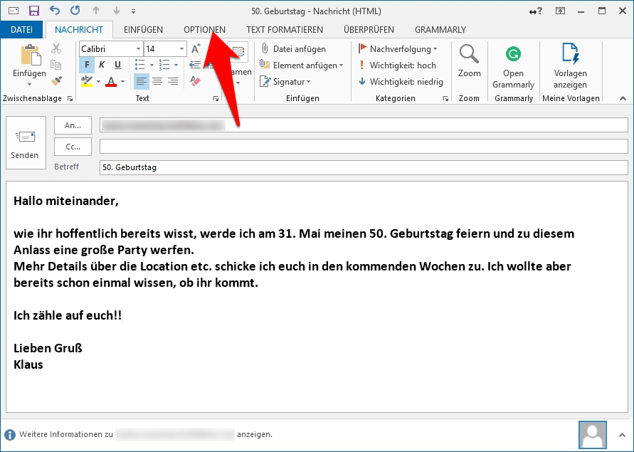 1.1 Microsoft Outlook - redactar correo electrónico