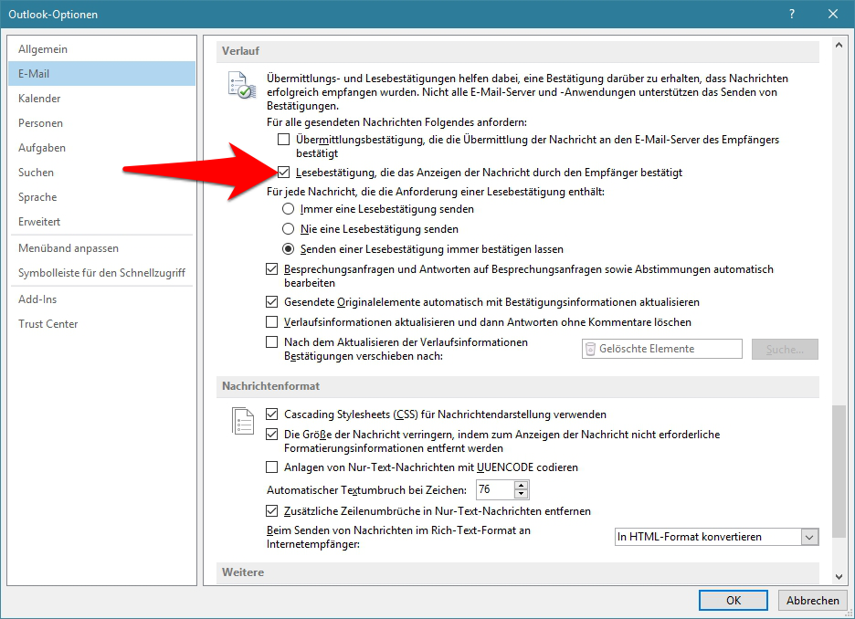Outlook: So könnt ihr die Lesebestätigung aktivieren | NETZWELT