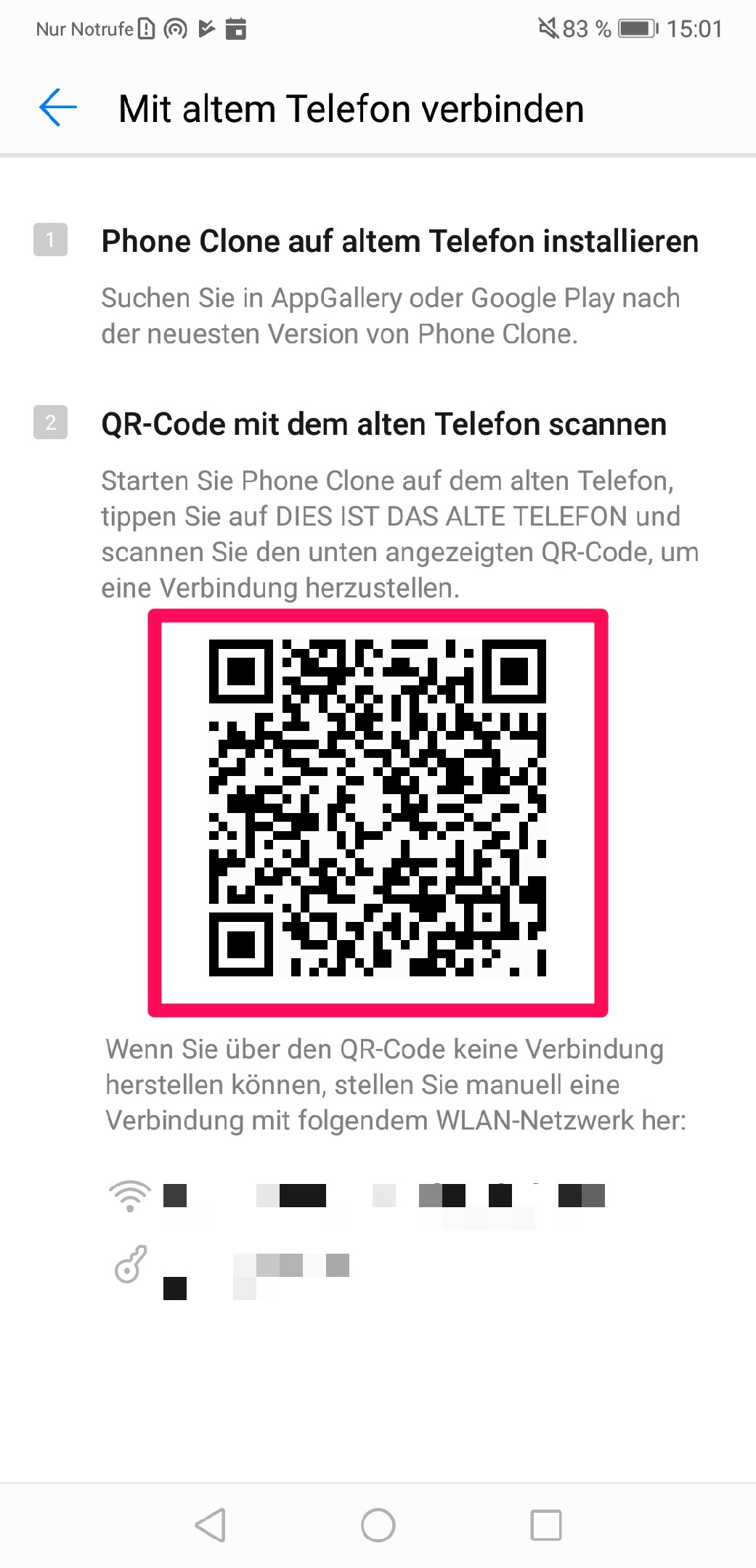 Phone Clone Zeigt Nur Dies Ist Das Alte Telefon An Daten auf ein neues Handy übertragen: So geht es mit Huawei Phone Clone